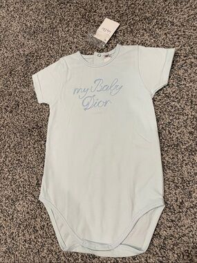 Dior Light Blue Baby Onesie